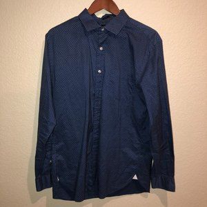 J. Crew Ludlow Navy Dot Print 120s 2 Ply Shirt | L